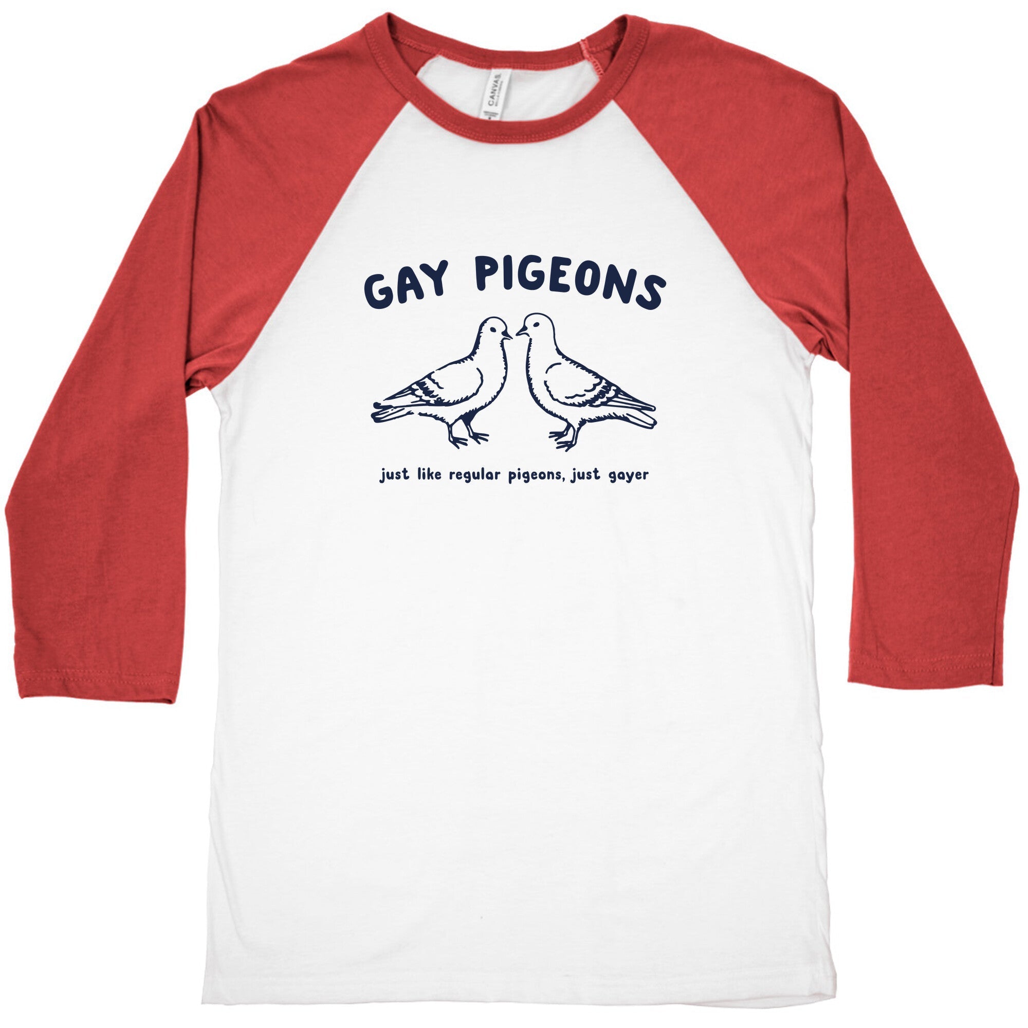 Gay Pigeons Baseball Tee