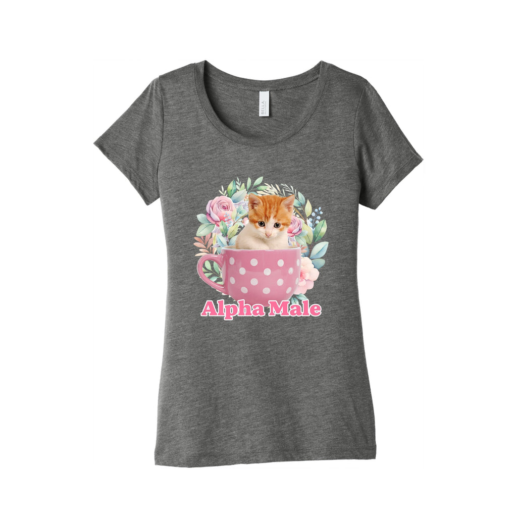 Alpha Male Kitten Womens Triblend Tee