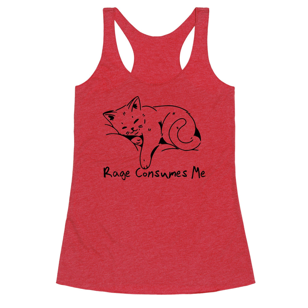 Rage Consumes Me Kitten Racerback Tank