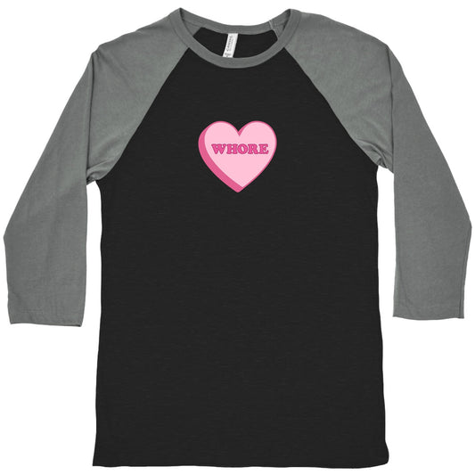 Whore Baseball Tee