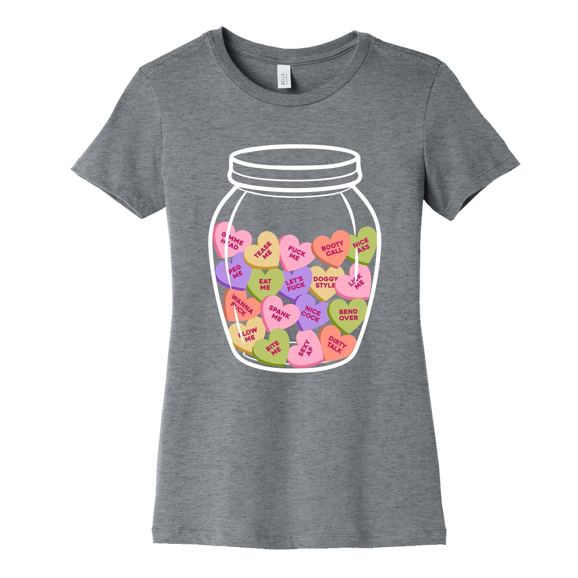 Candy Hearts NSFW Womens Cotton Tee