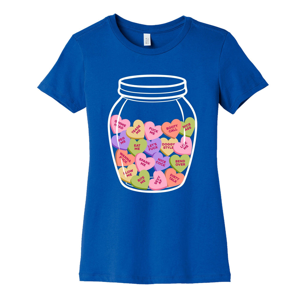 Candy Hearts NSFW Womens Cotton Tee