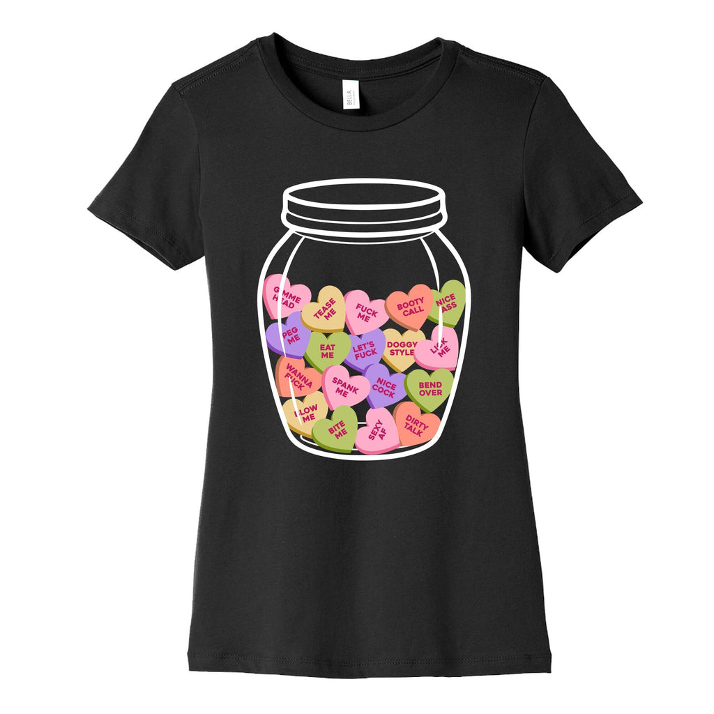 Candy Hearts NSFW Womens Cotton Tee