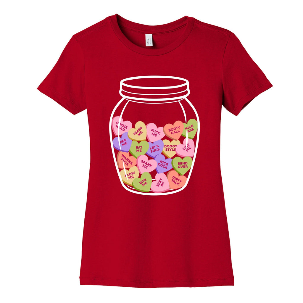 Candy Hearts NSFW Womens Cotton Tee