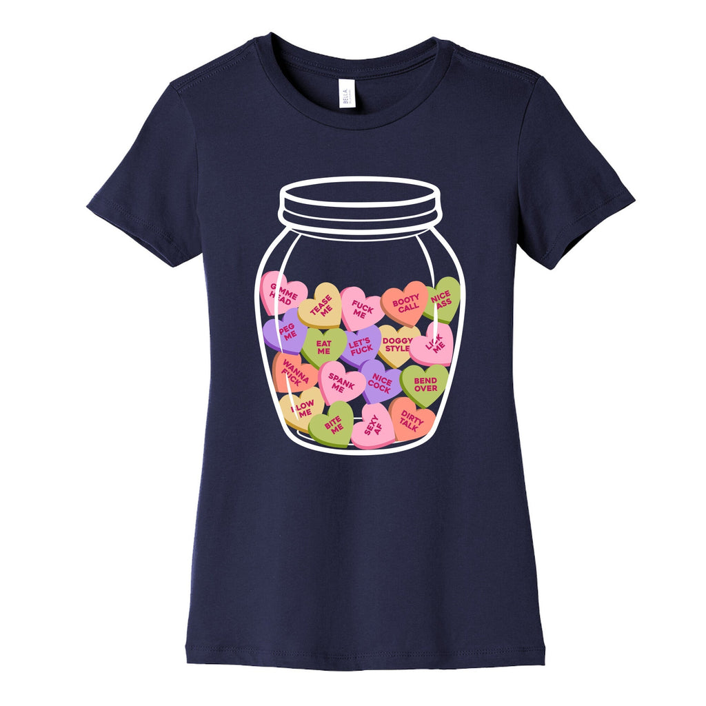 Candy Hearts NSFW Womens Cotton Tee