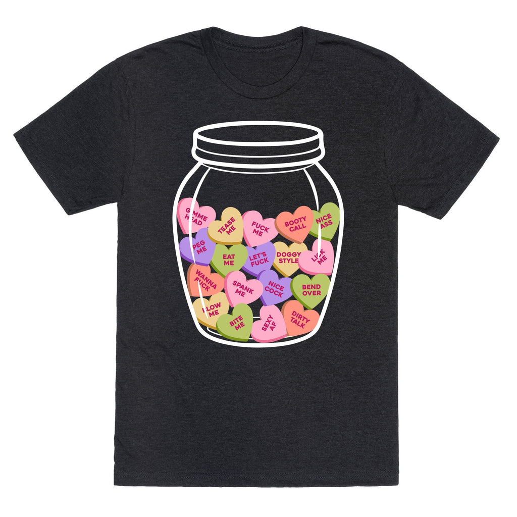 Candy Hearts NSFW Unisex Triblend Tee