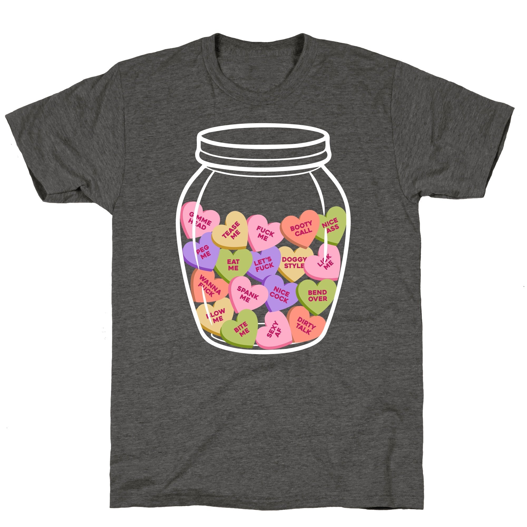 Candy Hearts NSFW Unisex Triblend Tee