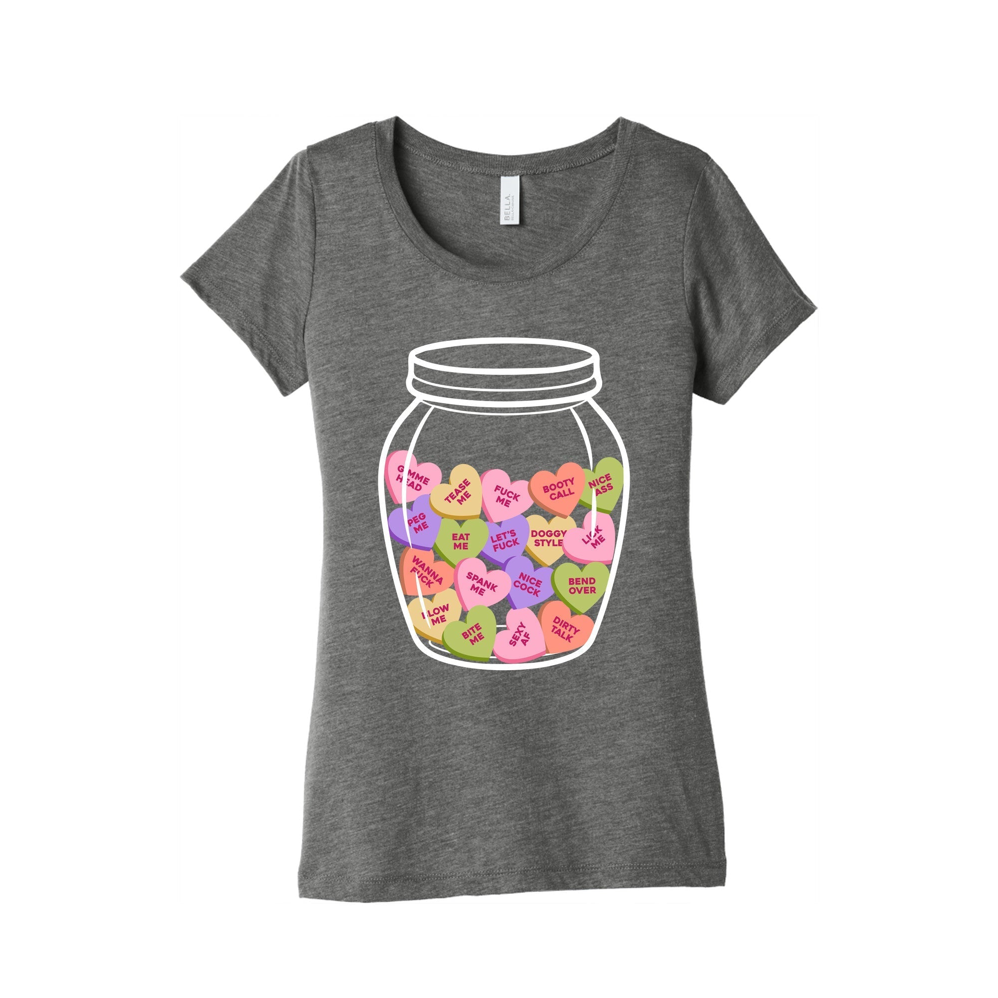 Candy Hearts NSFW Womens Triblend Tee