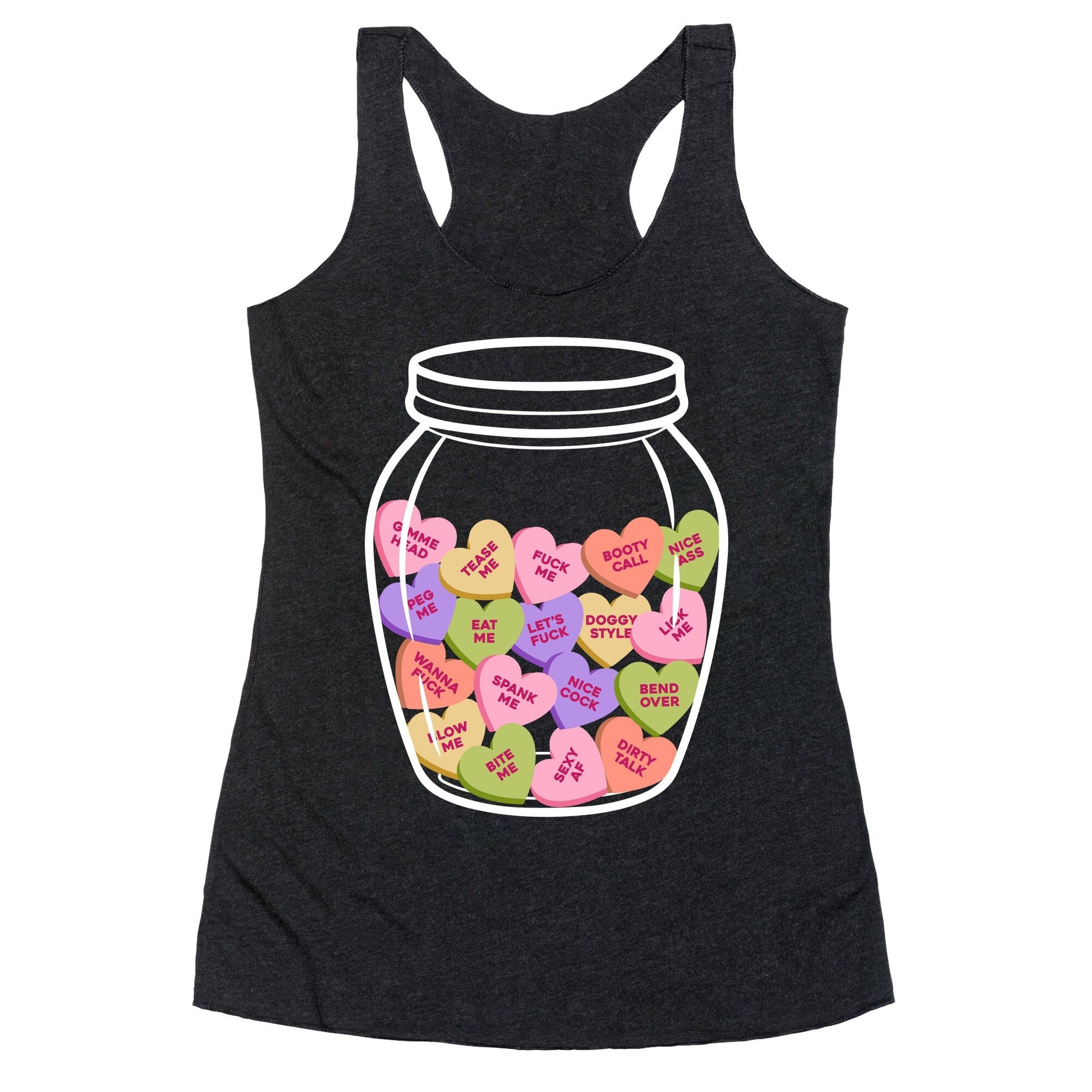 Candy Hearts NSFW Racerback Tank