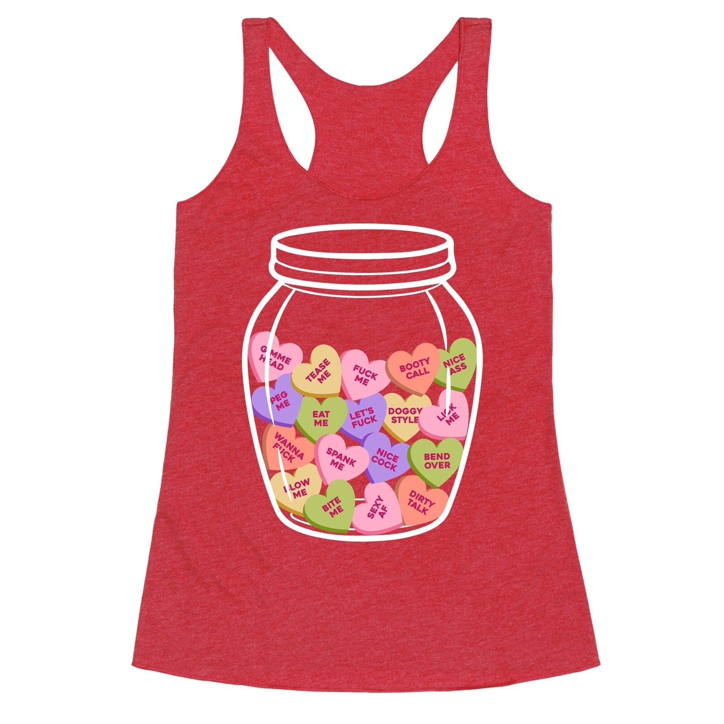 Candy Hearts NSFW Racerback Tank