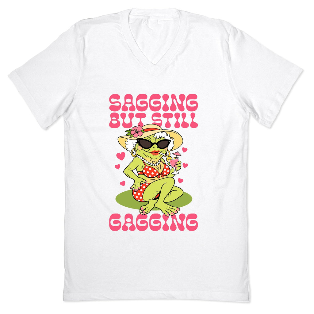 Sagging But Still Gagging V-Neck