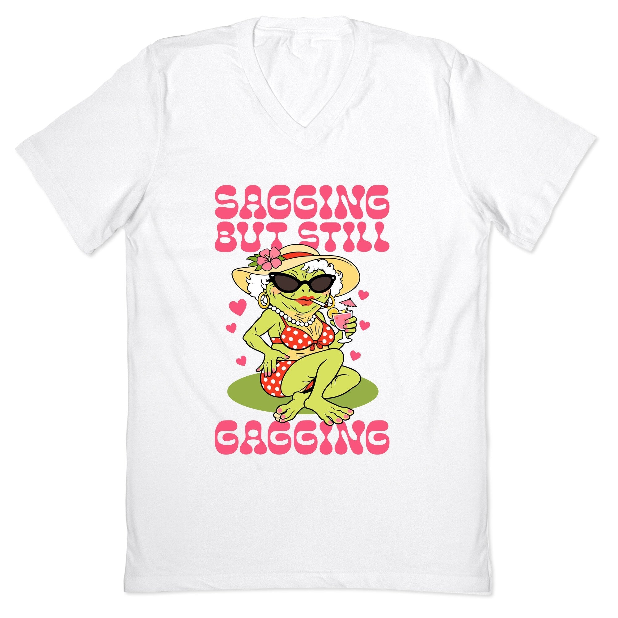 Sagging But Still Gagging V-Neck