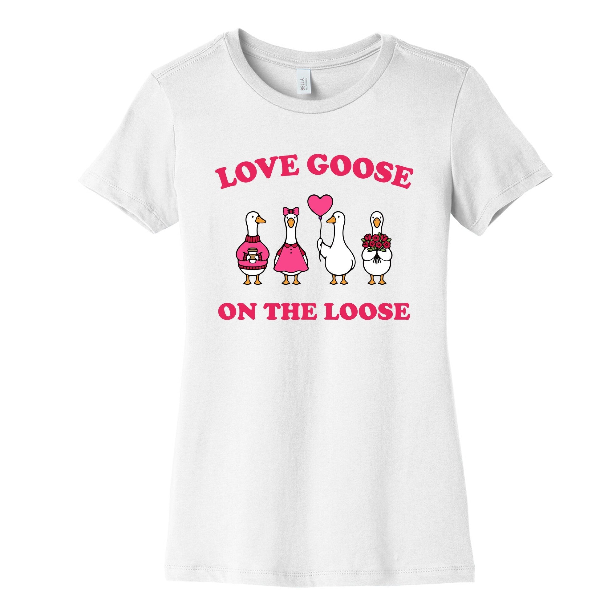 Love Goose On The Loose Womens Cotton Tee