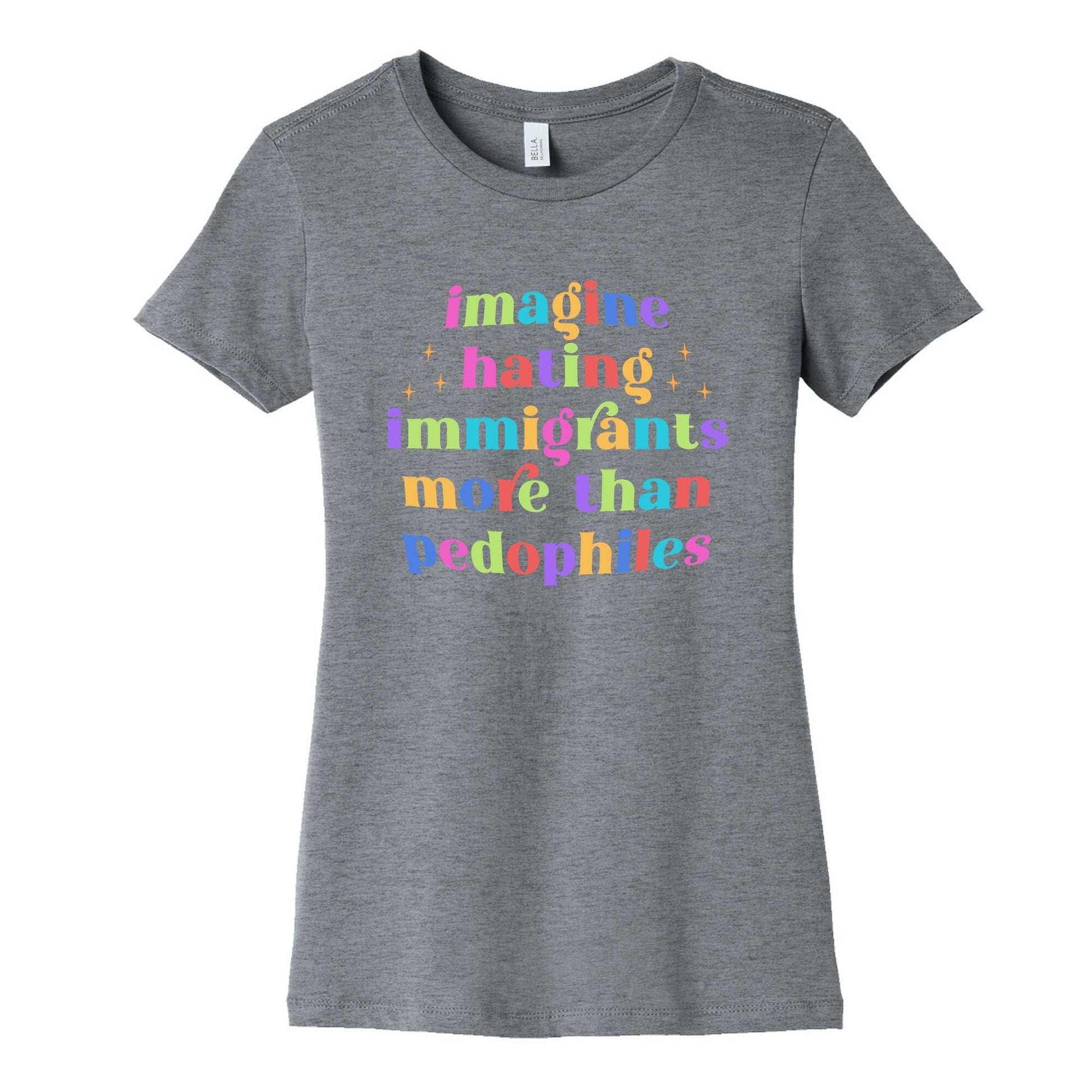 Imagine Hating Immigrants Womens Cotton Tee