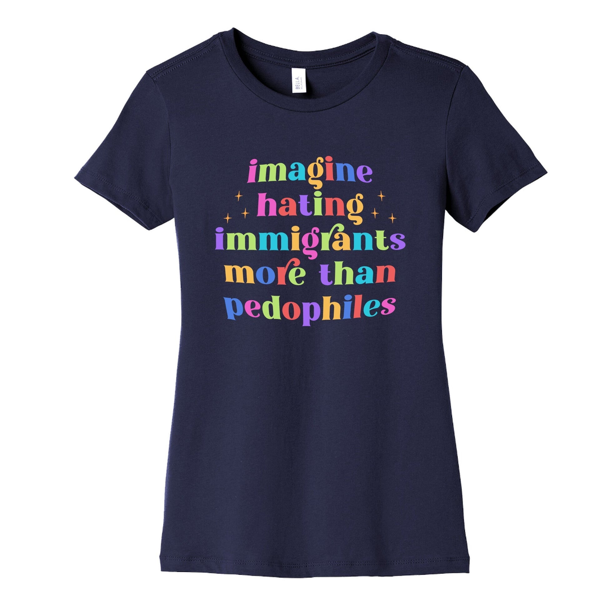 Imagine Hating Immigrants Womens Cotton Tee