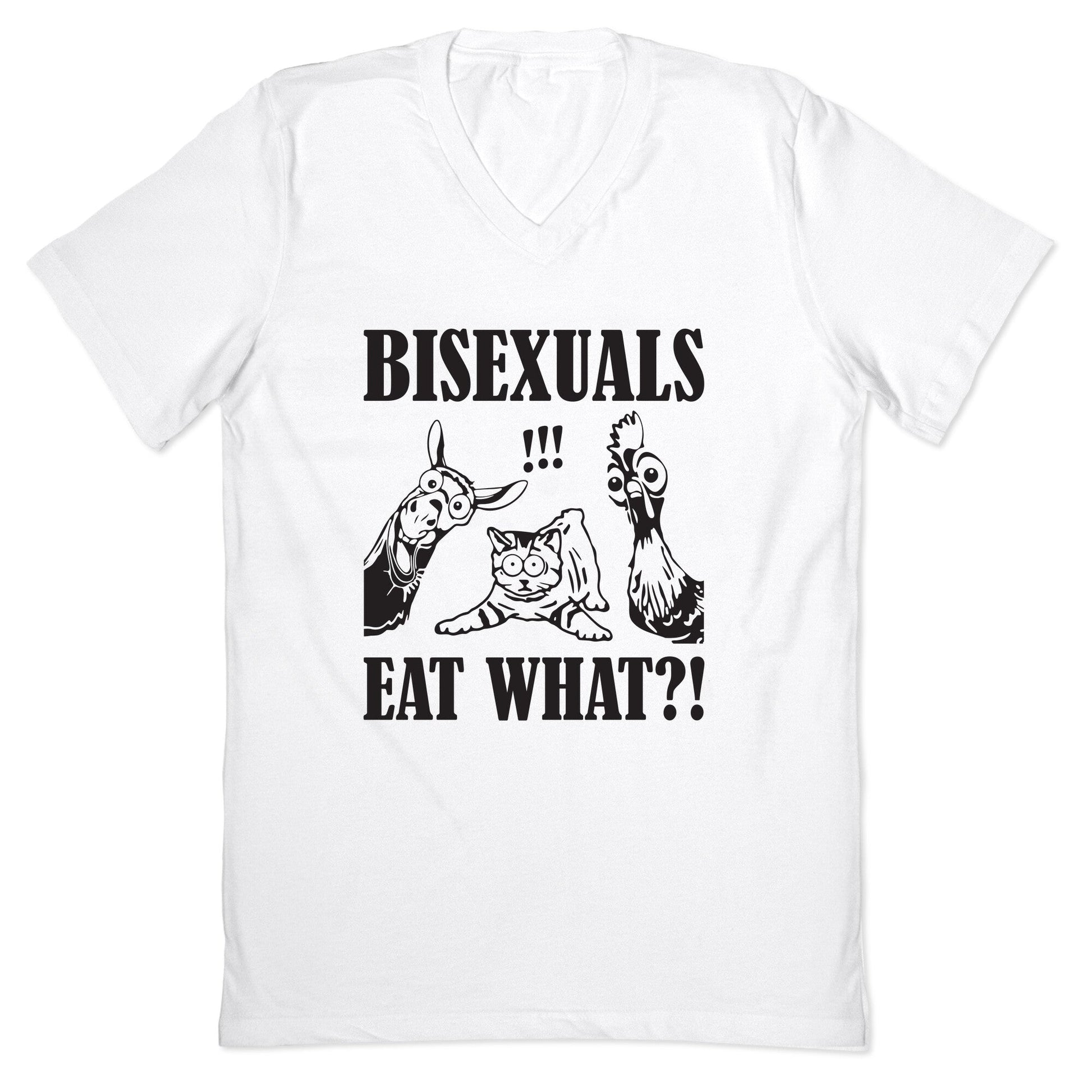 Bisexuals Eat What?! V-Neck