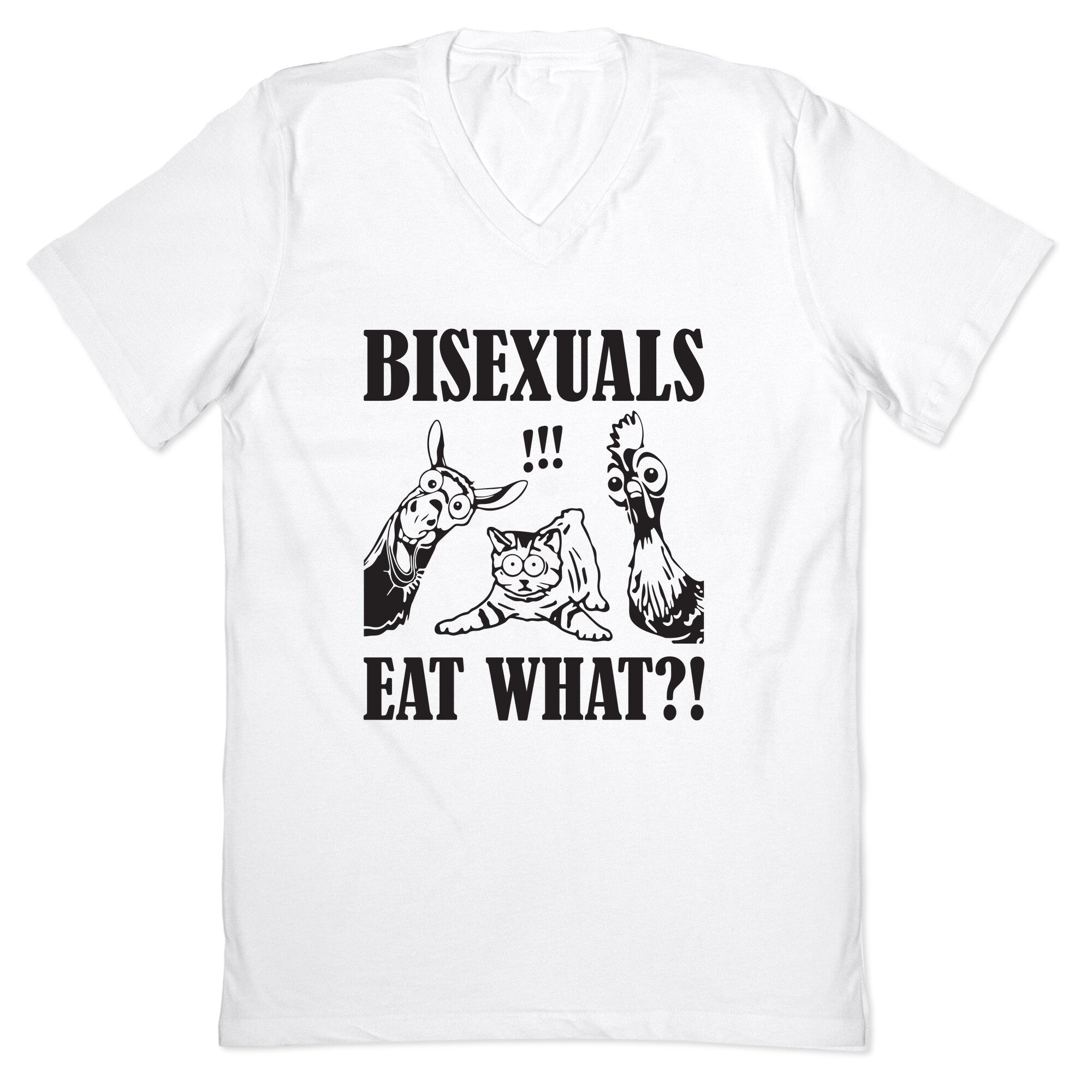 Bisexuals Eat What?! V-Neck