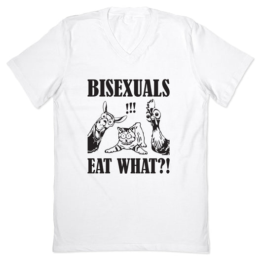Bisexuals Eat What?! V-Neck