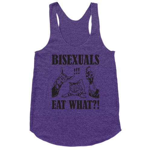 Bisexuals Eat What?! Racerback Tank