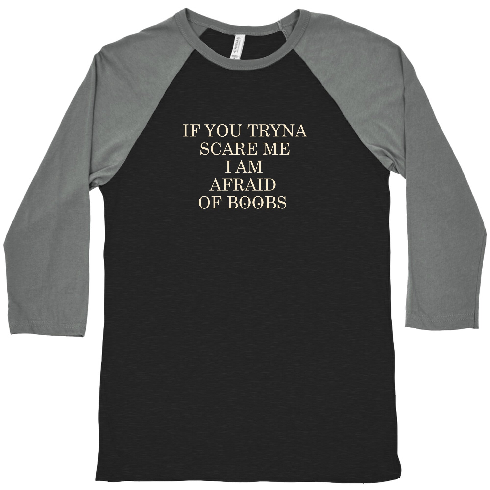Afraid Of Boobs Baseball Tee