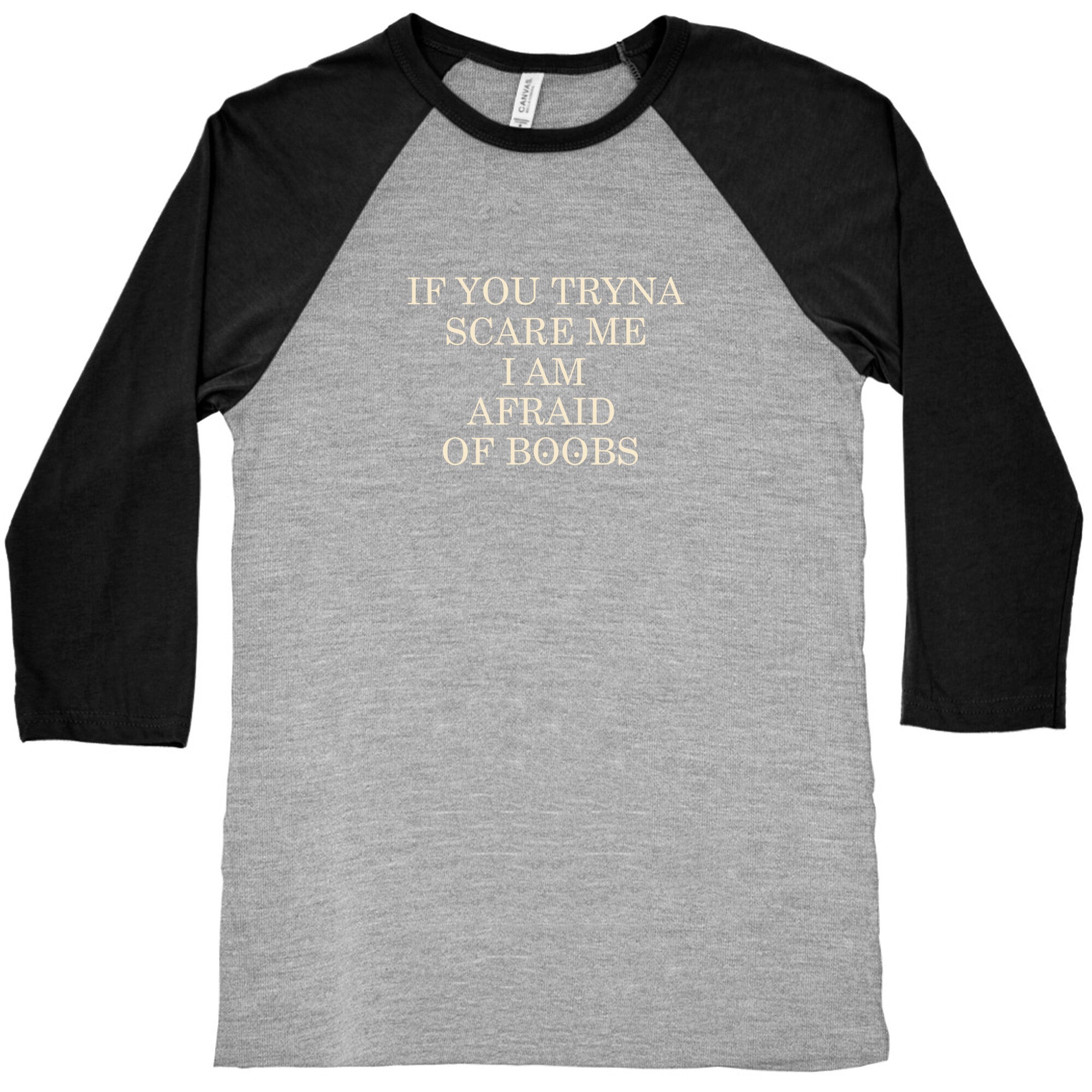 Afraid Of Boobs Baseball Tee