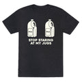 Stop Staring At My Jugs Unisex Triblend Tee
