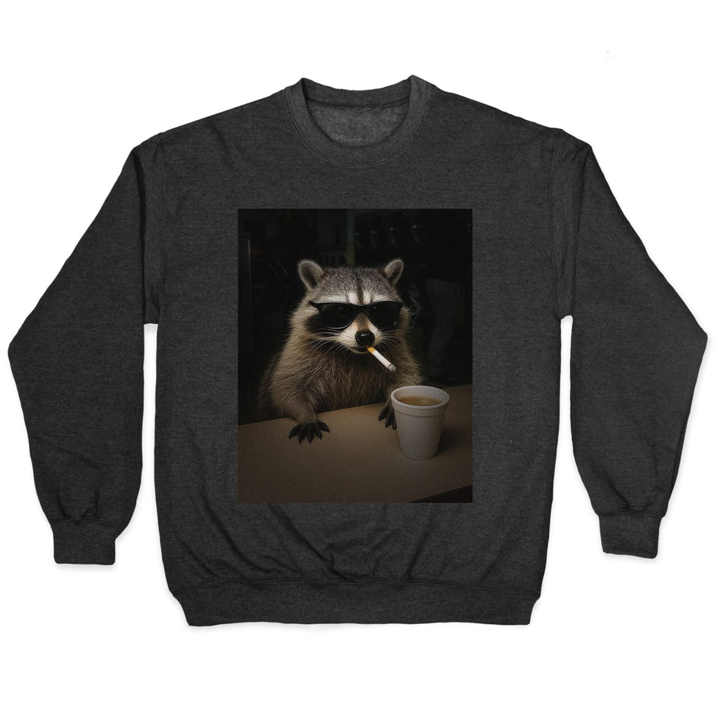 Coffee Raccoon Crewneck Sweatshirt