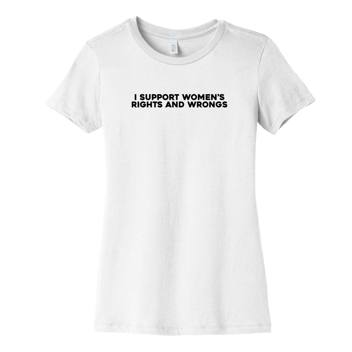 Womens Rights And Wrongs Womens Cotton Tee