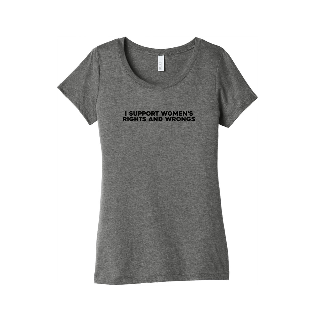 Womens Rights And Wrongs Womens Triblend Tee