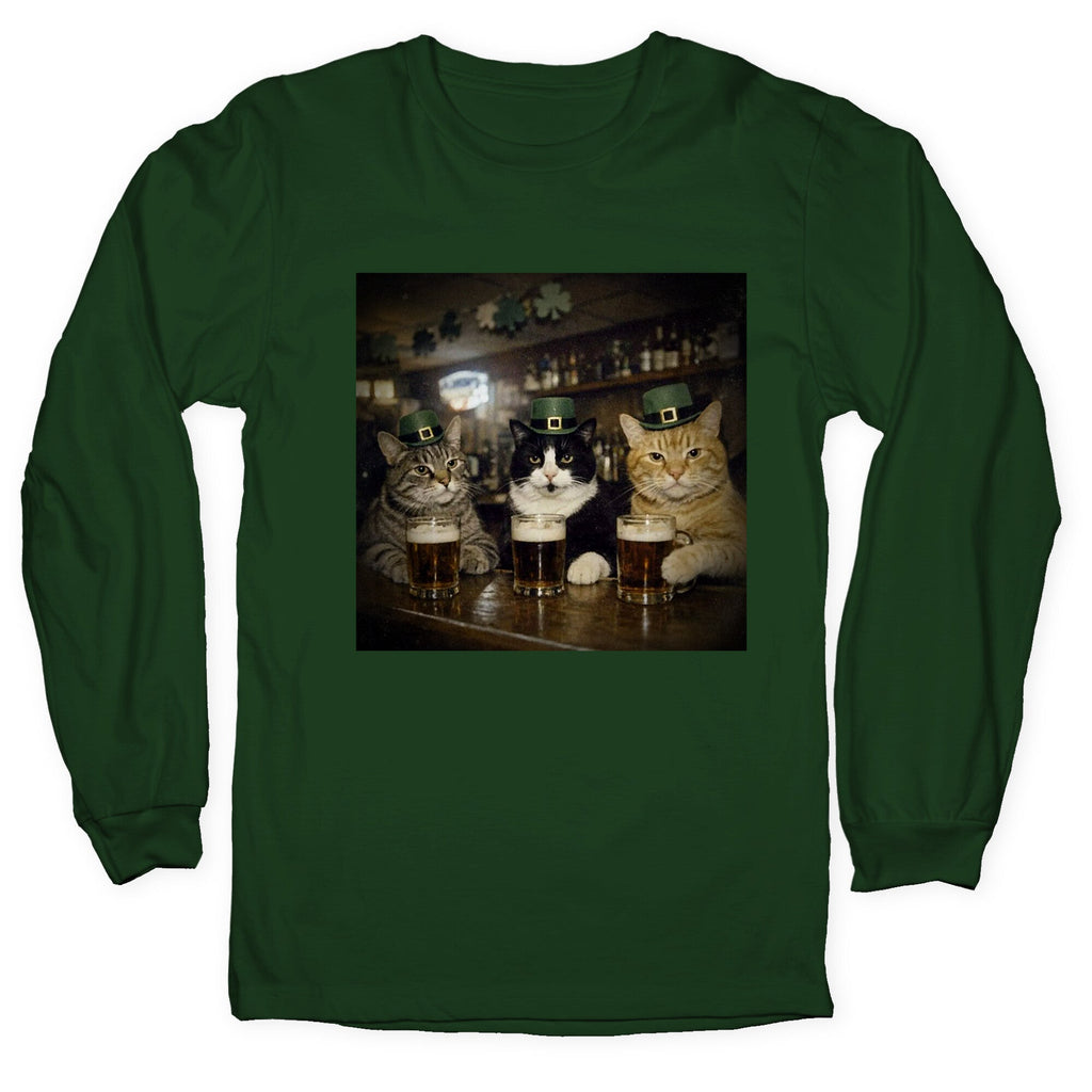 Saint Patrick Cats Longsleeve Tee