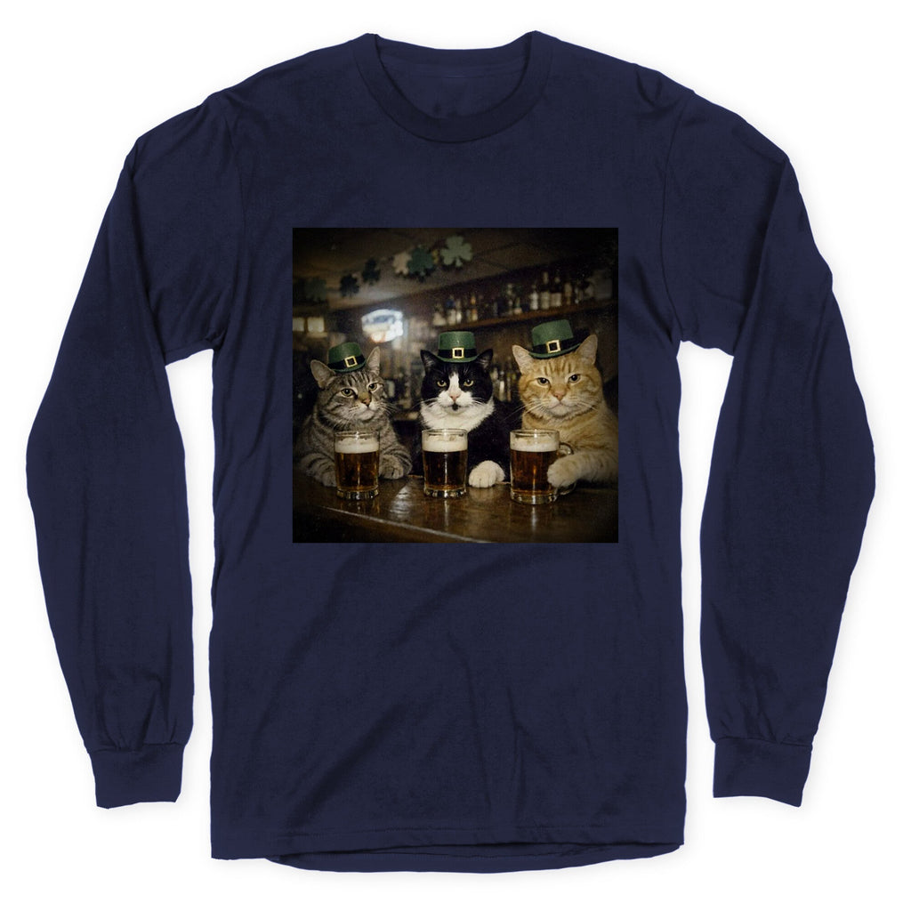 Saint Patrick Cats Longsleeve Tee