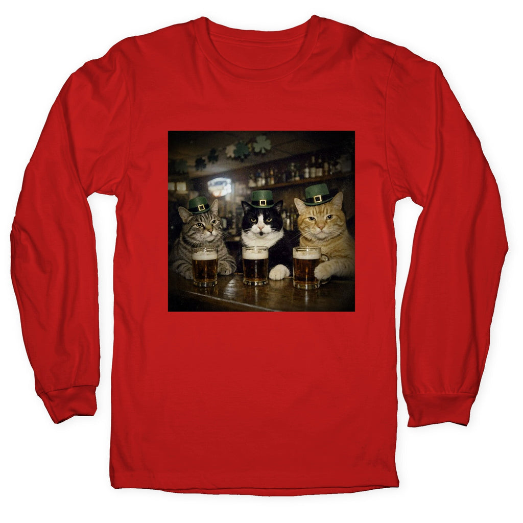 Saint Patrick Cats Longsleeve Tee