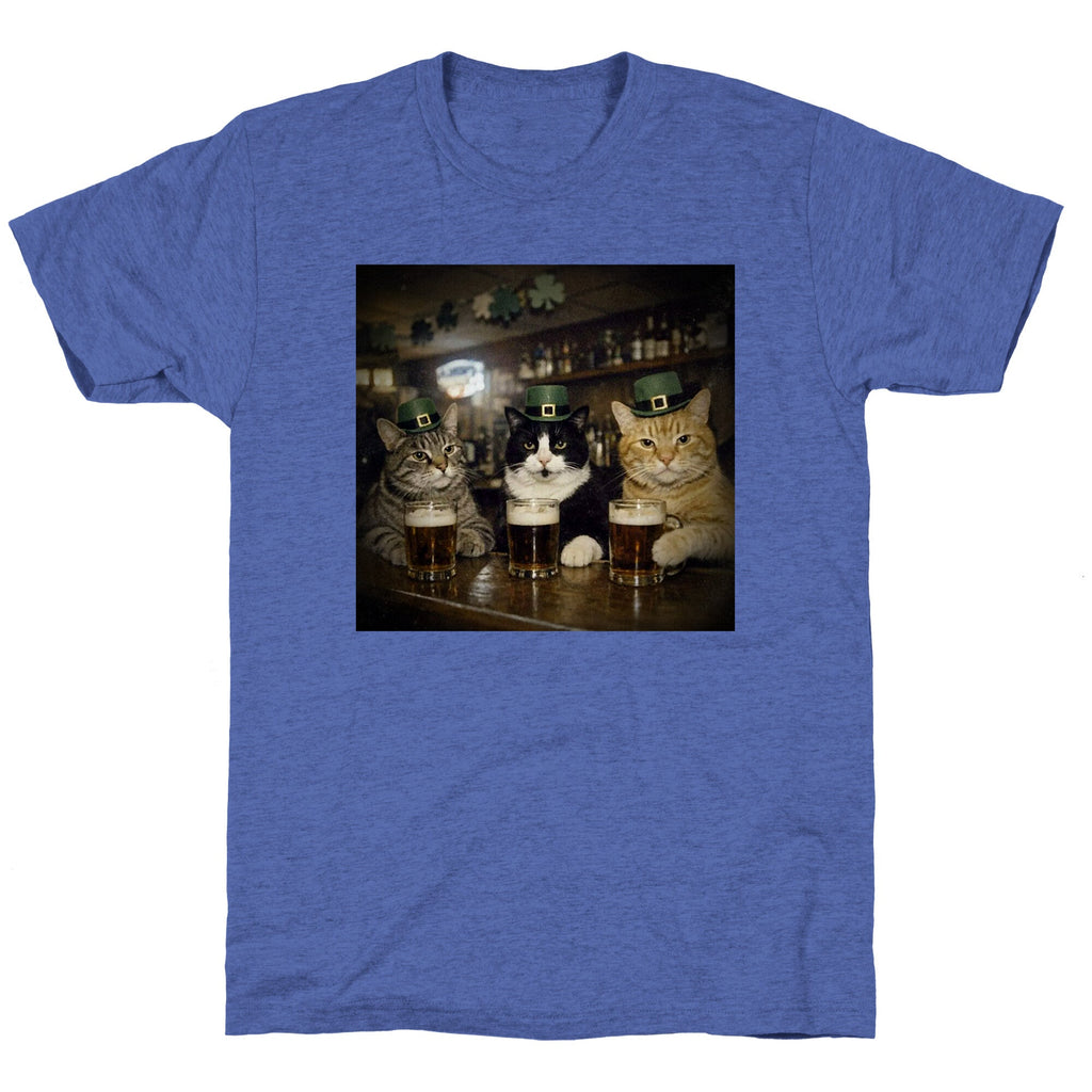 Saint Patrick Cats Unisex Triblend Tee