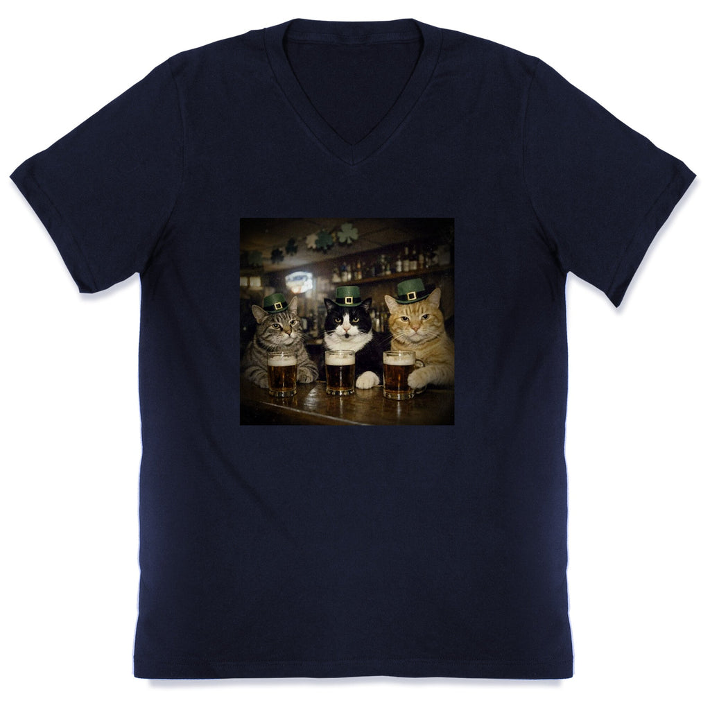 Saint Patrick Cats V-Neck