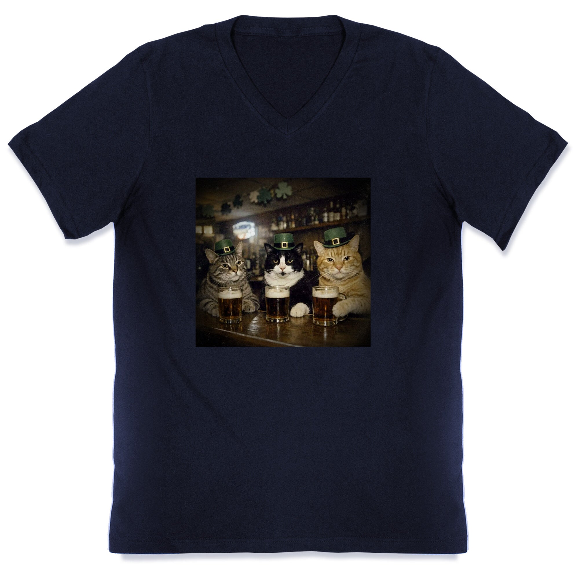 Saint Patrick Cats V-Neck