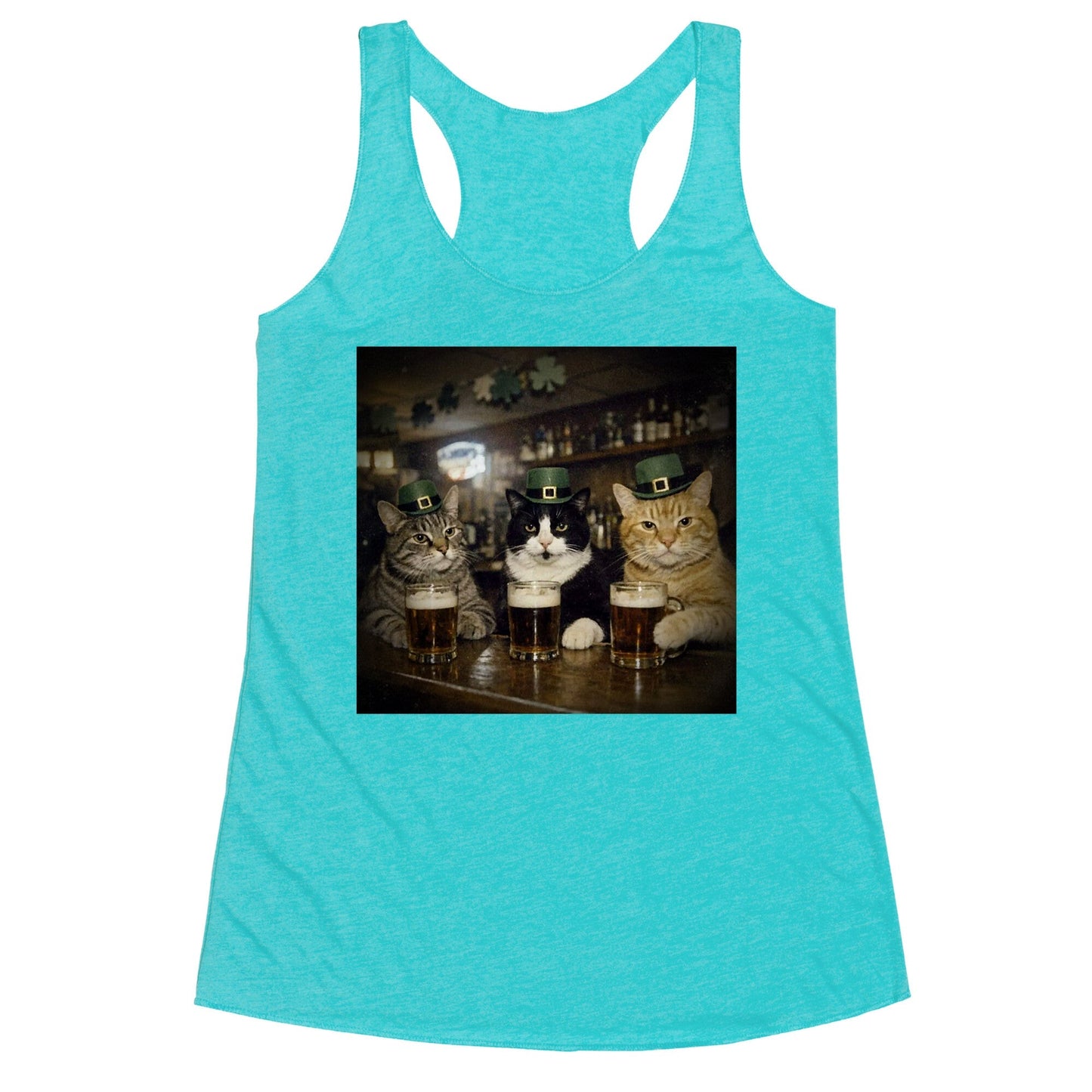 Saint Patrick Cats Racerback Tank
