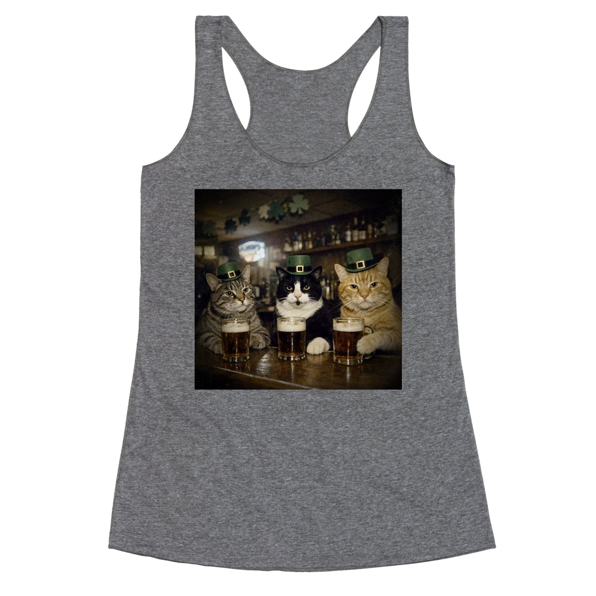 Saint Patrick Cats Racerback Tank