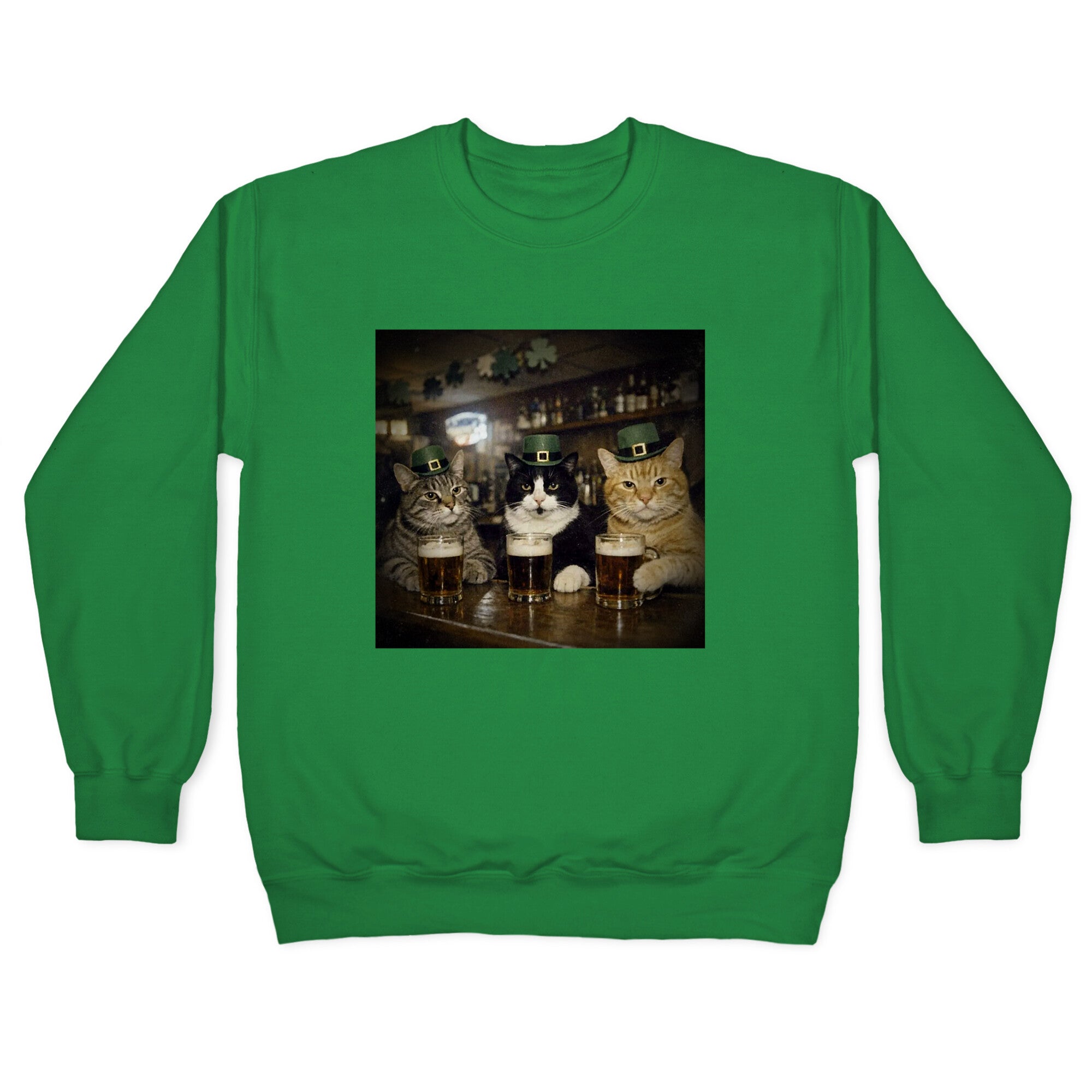 Saint Patrick Cats Crewneck Sweatshirt