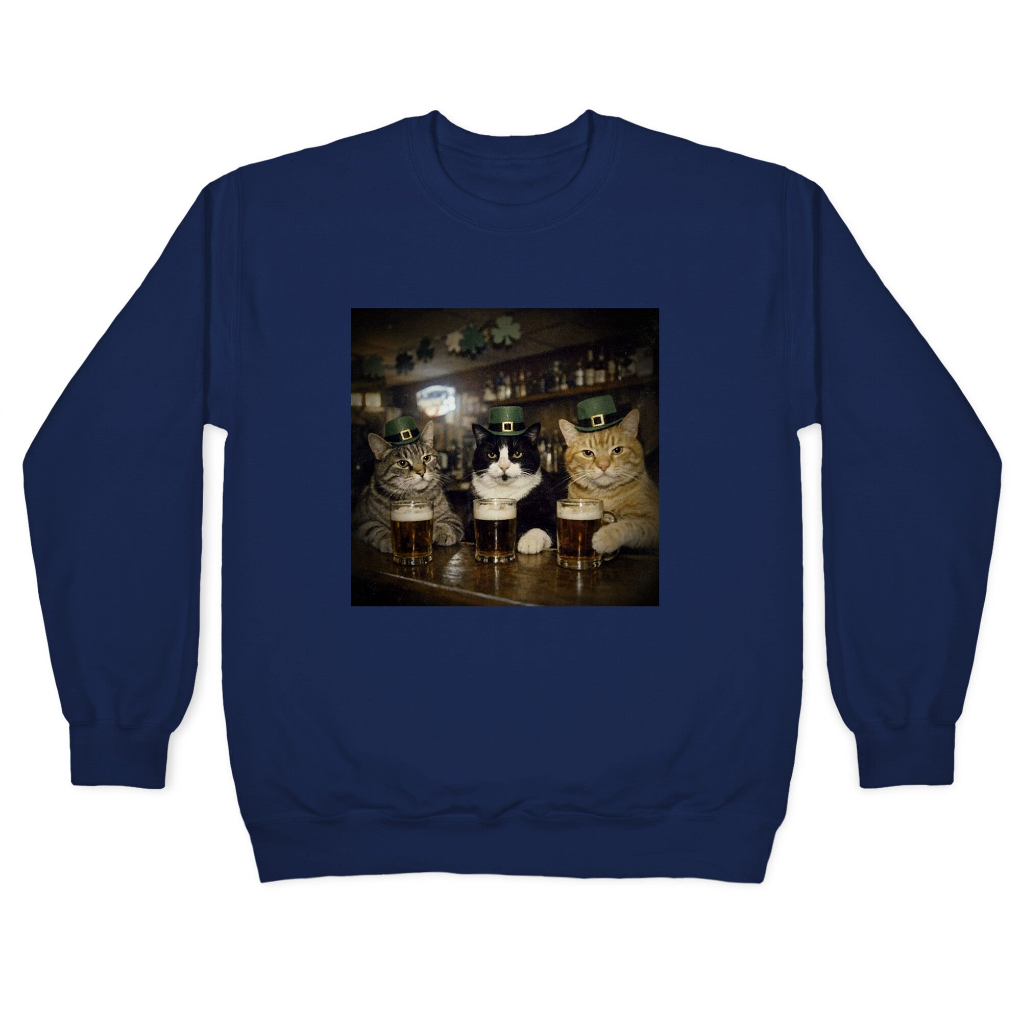 Saint Patrick Cats Crewneck Sweatshirt