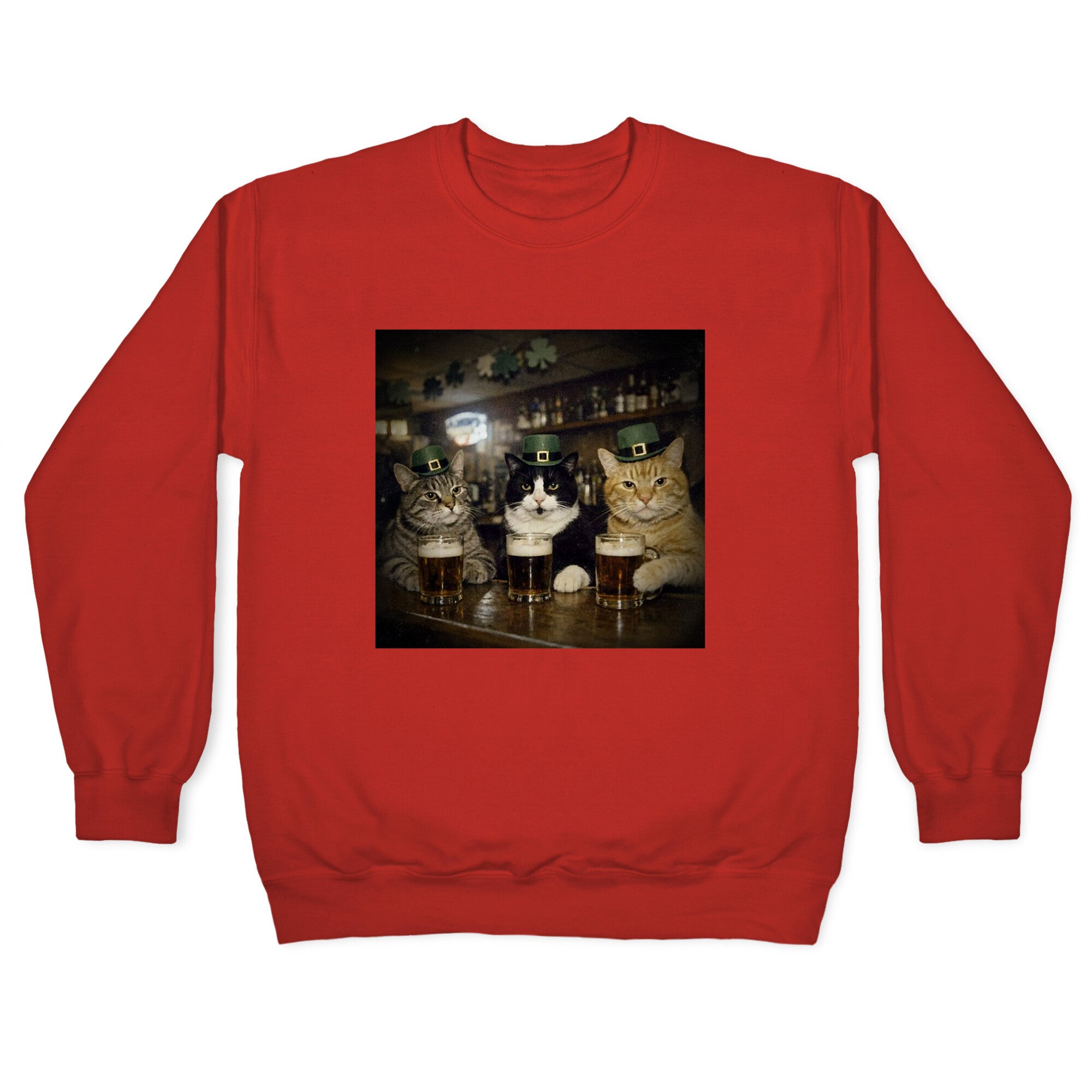 Saint Patrick Cats Crewneck Sweatshirt