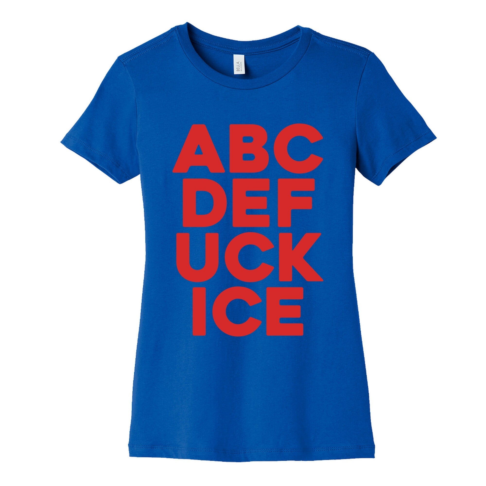 Fuck ICE Alphabet Womens Cotton Tee