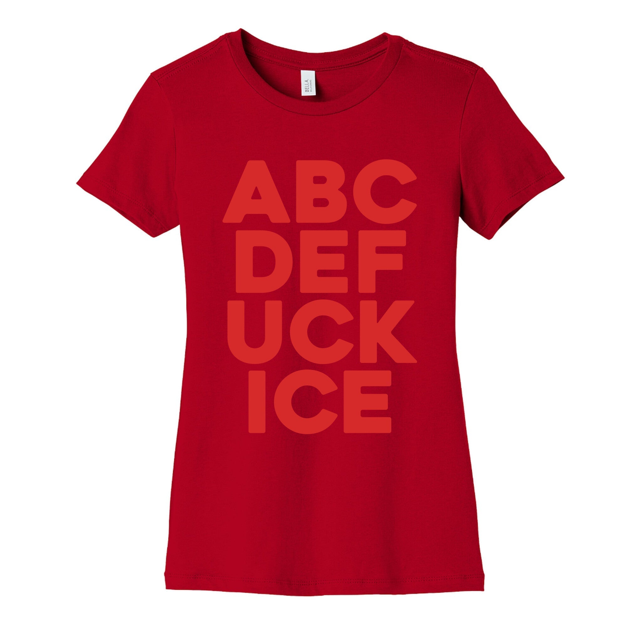 Fuck ICE Alphabet Womens Cotton Tee