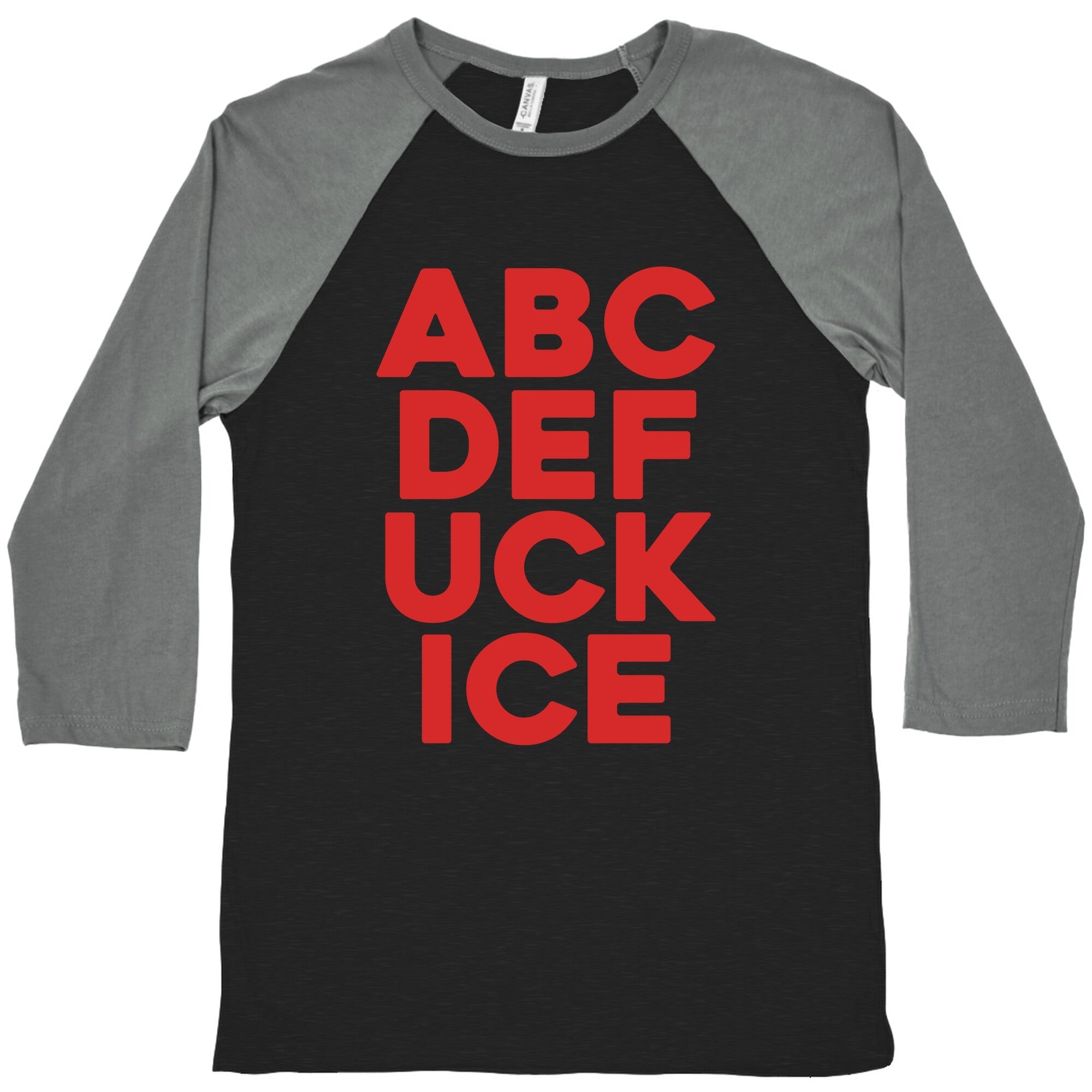 Fuck ICE Alphabet Baseball Tee