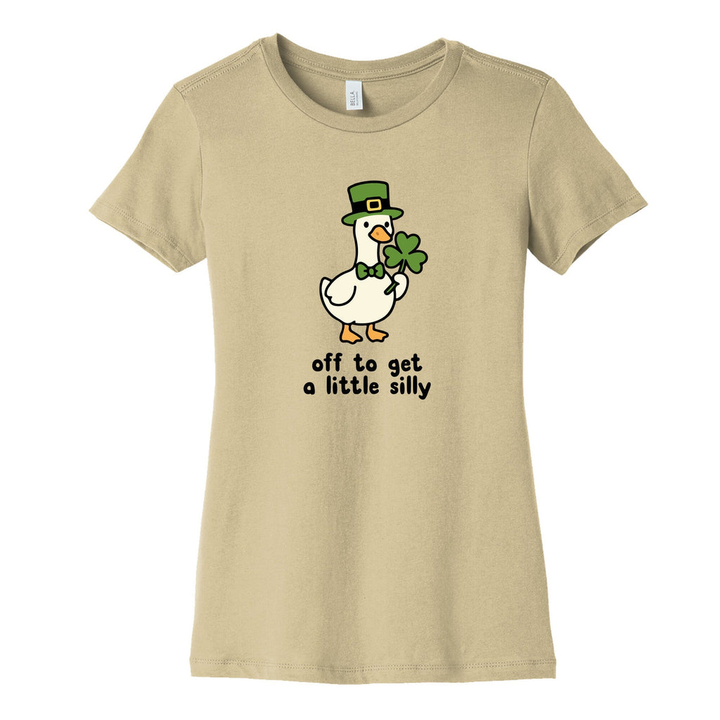 Saint Patricks Day Goose Womens Cotton Tee