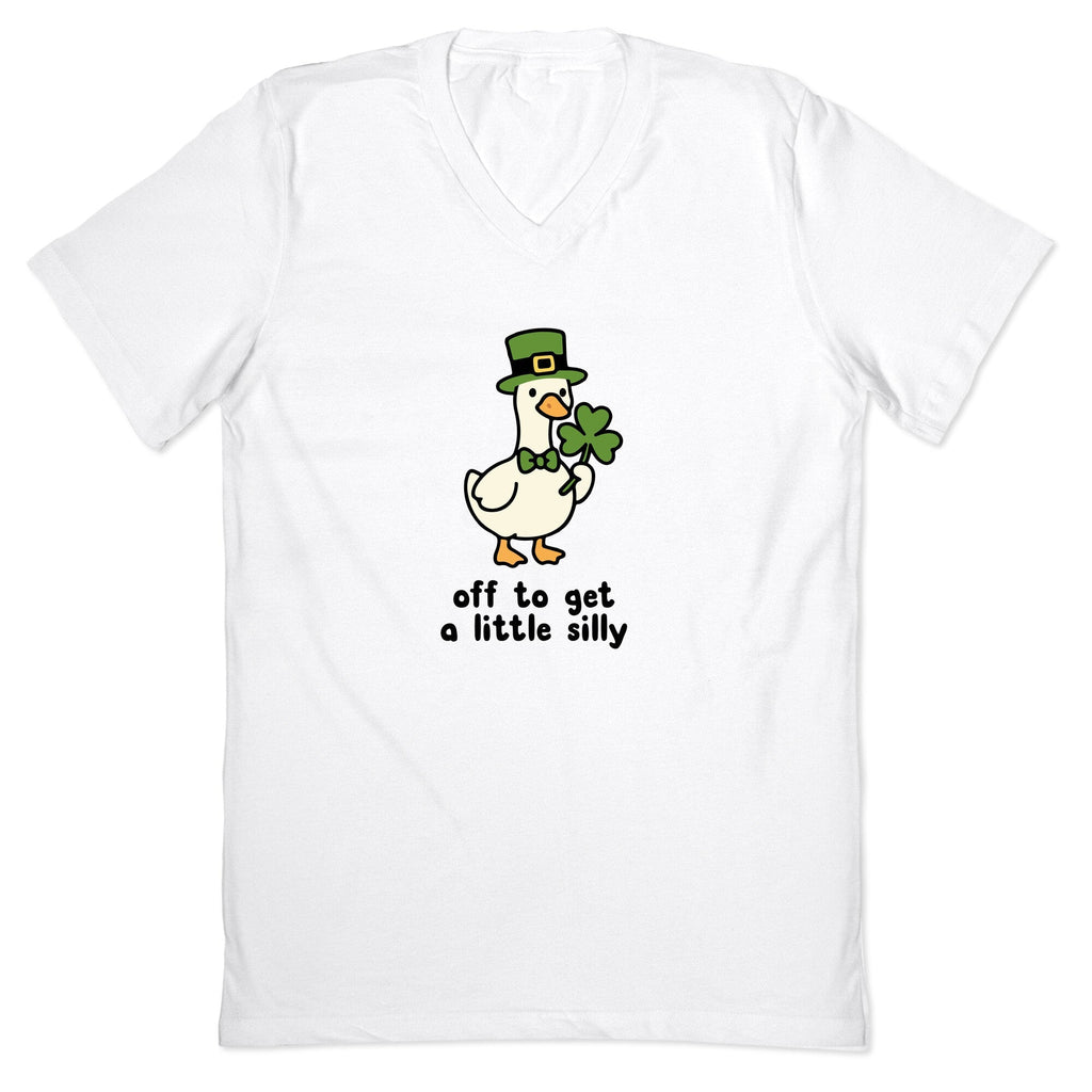 Saint Patricks Day Goose V-Neck