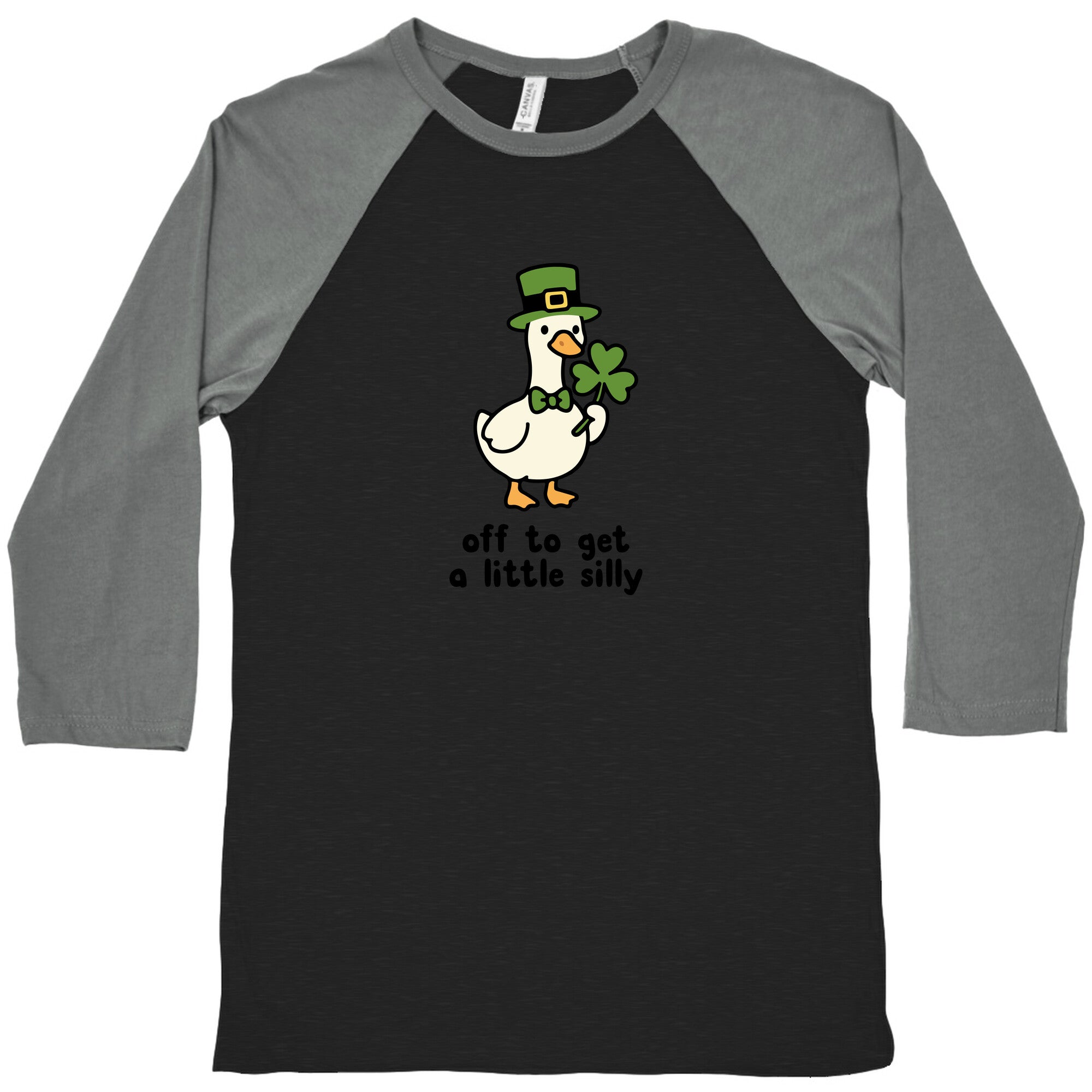 Saint Patricks Day Goose Baseball Tee
