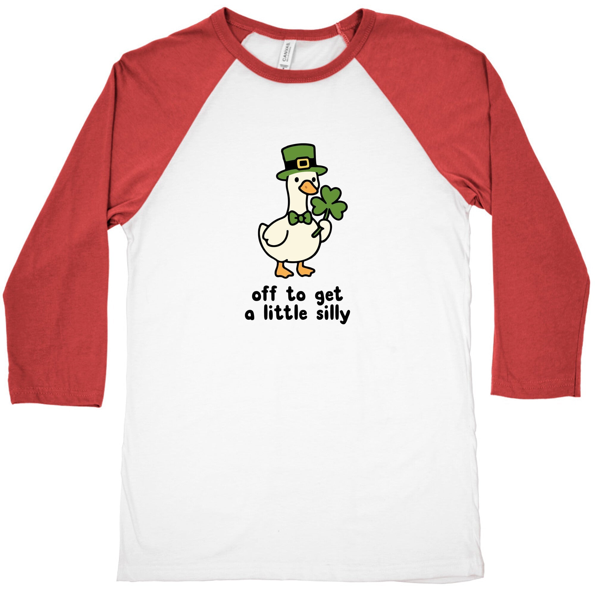 Saint Patricks Day Goose Baseball Tee