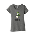 Saint Patricks Day Goose Womens Triblend Tee