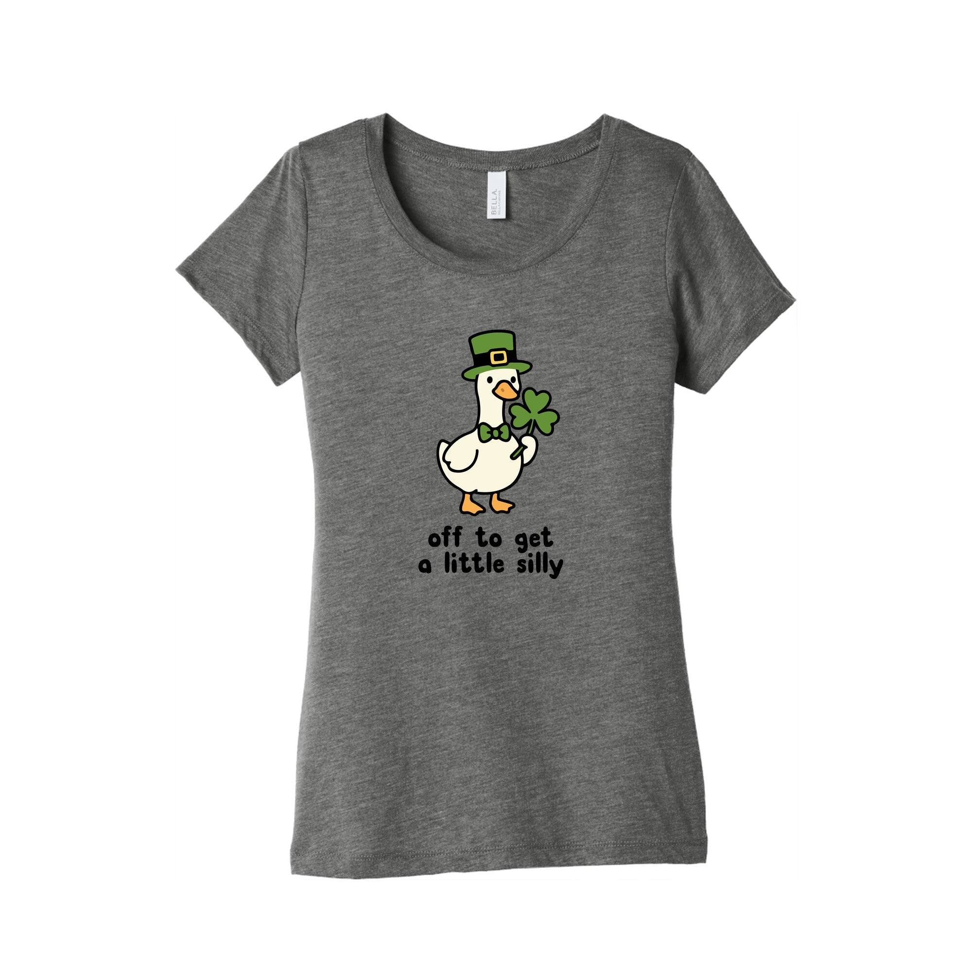 Saint Patricks Day Goose Womens Triblend Tee