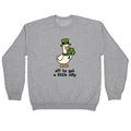 Saint Patricks Day Goose Crewneck Sweatshirt